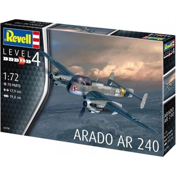 Revell Бомбардировач Arado AR-240 - сглобяем модел, 70 части