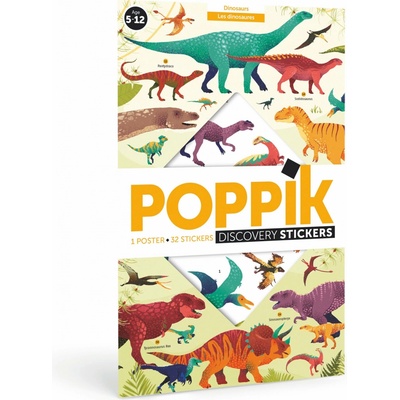 Poppik Samolepkový plagát vzdelávací Dinosaury