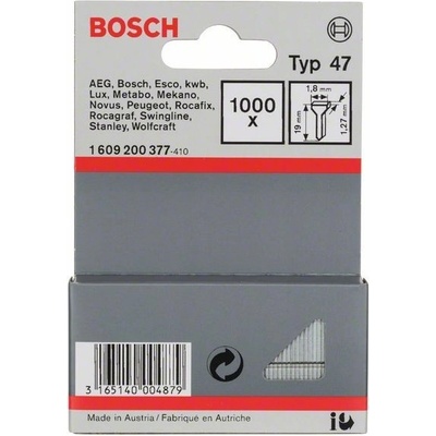 BOSCH hřebíčky typ 47, 19mm 1000ks 1609200377 – Zbozi.Blesk.cz
