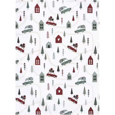 SCANquilt DEKORO polárne vianoce 50 x 70 cm biela červená
