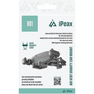 iPEAX držák do auta X01 černý 90010146