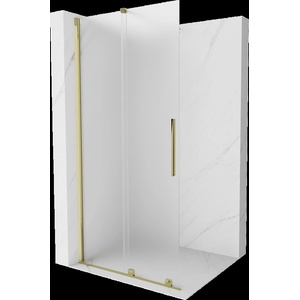 Mexen Velar плъзгаща се душ стена Walk-in 120 x 200 см, мраз 8 мм, златна - 871-120-000-33-50 (871-120-000-33-50)