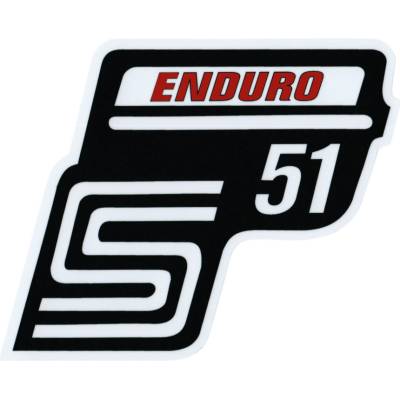 Nálepka schránky "ENDURO", ČERVENÁ - Simson S51