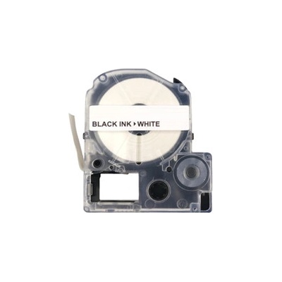 Páska - EPSON LK-6WBN, C53S656006 - 24 mm x 8 m bílá - černý tisk - kompatibilní