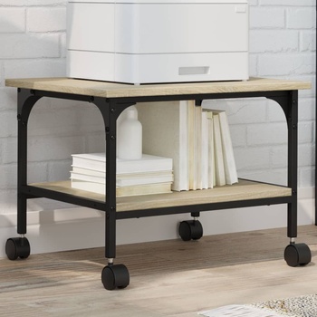 vidaXL Стойка за принтер 2 нива дъб сонома 50x40x38 см инженерно дърво (842282)