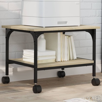 vidaXL Стойка за принтер 2 нива дъб сонома 50x40x38 см инженерно дърво (842282)