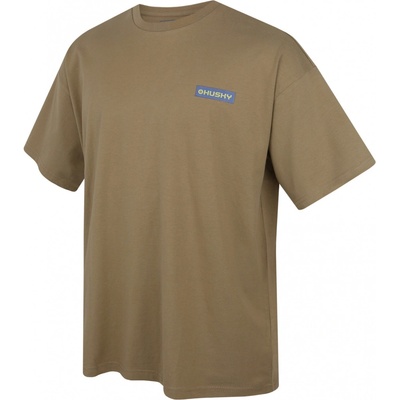 Husky pánske bavlnené tričko Tee Panorama light khaki