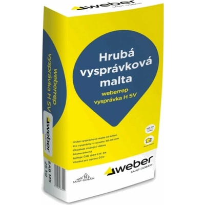 Weber weberrep vysprávka H SV hrubá opravná malta na betón 25 kg