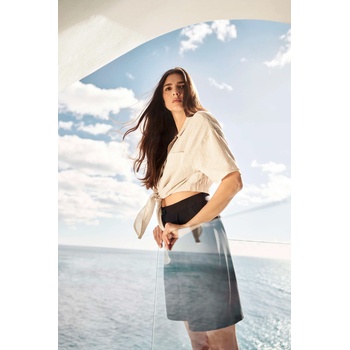 Moodo Ленена риза с връзване Moodo Moodo | Bezhov | ЖЕНИ | XXL