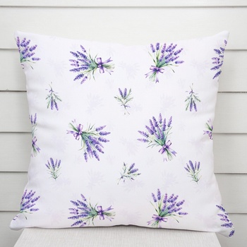 Biante Dekoračná TF-128 Vetvičky levandúľ na bielom 35 x 45 cm