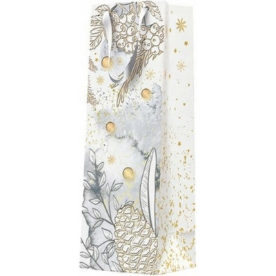 PAW Darčeková taška vianočná 12x37x10 cm Golden moment