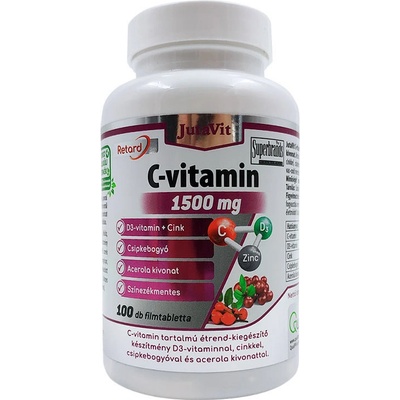 Jutavit Vitamín C 1500 mg + Acerola + D3 + Zinok 100 tabliet