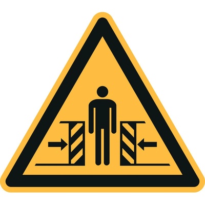 Značka Nebezpečenstvo pritlačenia, ISO 7010, samolepka, , 200 mm, 10 ks