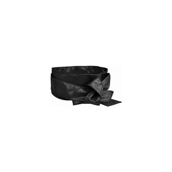 Dámský černý široký pásek z umělé kůže F0264