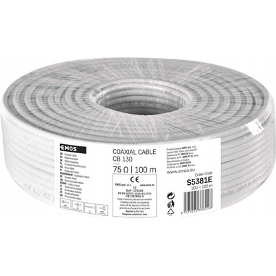 Koaxiální kabel CB130, 100 m (v obalu)