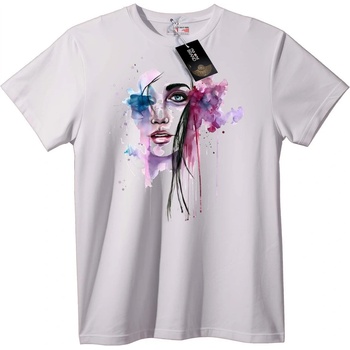 NOONEBRAND Тениска Акварелно Лице - 2XL, White