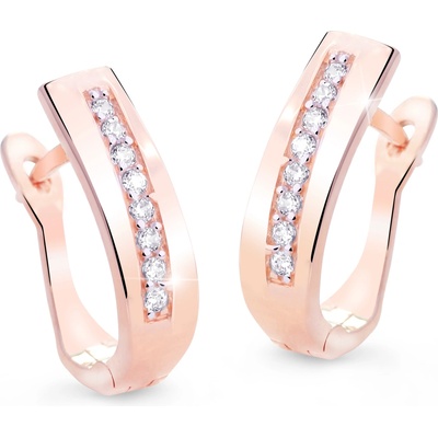 Cutie Jewellery - diamonds Náušnice DZ8018 typu kreole ze zlata s diamanty