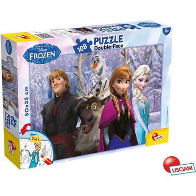 Liscianigiochi oboustranné 49301 Frozen Ledové království 108 dílků