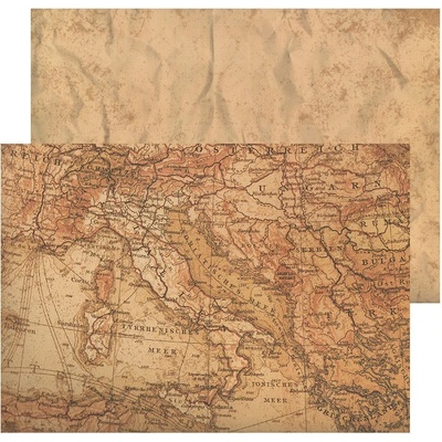 Obojstranný fotokartón mapa Talianska, 22,7 x 32,7cm, 1 ks