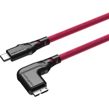 Mathorn MTC-531M USB-C na USB Micro B, (zahnutý konektor), 5m, magenta