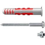 Fischer Dübel DuoSeal 8x48 S PH TX A2 (hellgrau/rot, 25 Stück, mit rostfreien Schrauben)