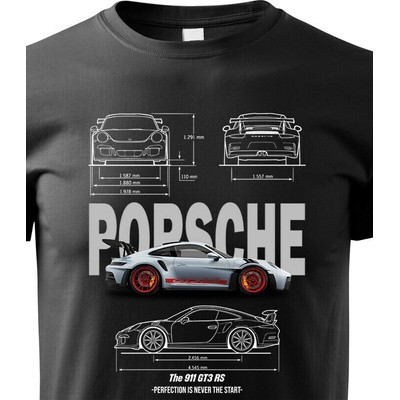 Dětské tričko Porsche 911 GT3 RS ČernáCanvas Dětské tričko Bezvatriko.cz 2403