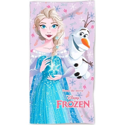 MLC Bavlnená plážová osuška Ľadové kráľovstvo Frozen motív Elsa a Olaf 70 x 140 cm