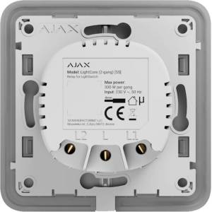 Ajax Systems 52137.142. NC LightCore (2-групов) - реле за 2-групов ключ (52137.142.NC)
