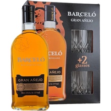 Barceló Gran Añejo 37,5% 0,7 l (dárčekové balenie 2 poháre)