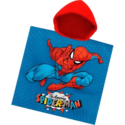 Euroswan Dětské pončo s kapucí Amazing Spiderman 60 x 120 cm