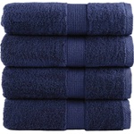 vidaXL Премиум кърпи за гости SOLUND 4 бр. тъмносини 30x50 см 600 г/м2 (137255)