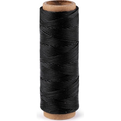 Voskované polyesterové nitě šíře 1 mm, malé, 3 černá