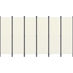 vidaXL Параван за стая, 6 панела, бял, 300x180 cм (320727)