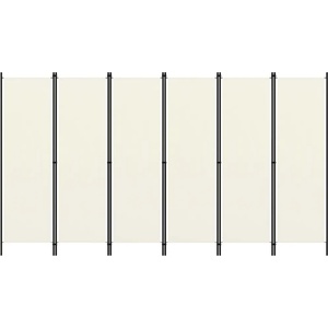 vidaXL Параван за стая, 6 панела, бял, 300x180 cм (320727)