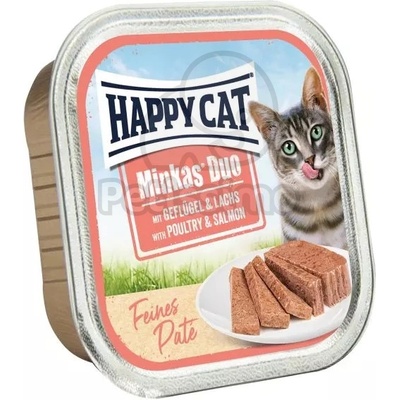 Happy Cat Minkas Duo - пастет с Домашни птици и Сьомга 16 x 100 г