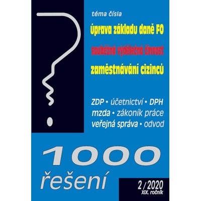 1000 řešení 2/2020 - Úprava základu daně