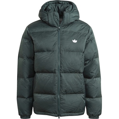 adidas Originals Яке Adidas Originals Men's Adidas Hooded Funnel Neck Long Sleeve Puffer Jacket - Grey