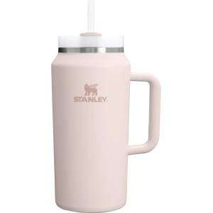 STANLEY 1913 Quencher H2.0 FlowState drinking bottle with straw 1.9L - Thermo mug Cools for 15 hours - 60 hours Ice cold - Dishwasher safe - Thermos bottle BPA free - Drinking cup - Rose Quartz - 100000112504