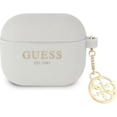 Guess Калъф Guess GUA3LSC4EG за AirPods 3, сив, силиконов, Charm 4G Collection (GUA3LSC4EG)