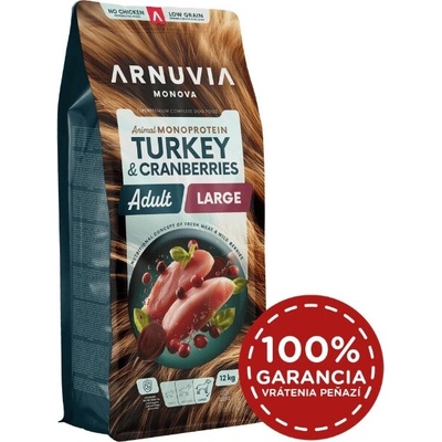 Arnuvia Monova Dog Adult Large Turkey & Cranberries 12 kg