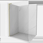 Mexen Kioto L стена за душ Walk-in 55 x 200 cm, прозрачна, злато мат - 800-055-103-55-00 (800-055-103-55-00)