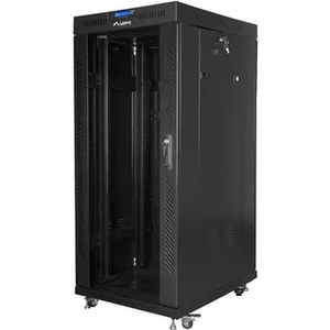 Lanberg Комуникационен шкаф, Lanberg rack cabinet 19" free-standing 27U/800x1200 (flat pack) with glass door lcd, Top with fan tray: included 4 fans (FF01-8227-12BL)