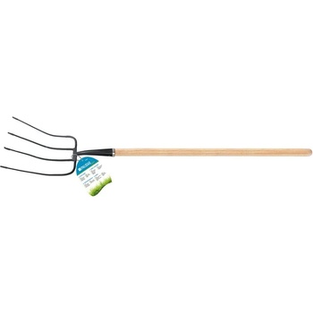 PALISAD Вила с четири рога, градинска, кована, лакирана дървена дръжка, LUXE // Palisad (63836558)