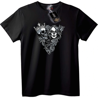 NOONEBRAND Тениска Кралски черепи - 2XL, Black