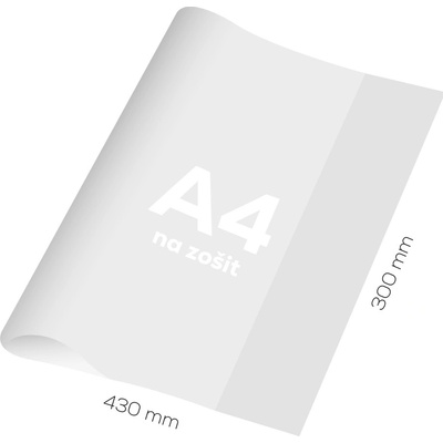 Obal na sešit A4 PP hrubý transparentní