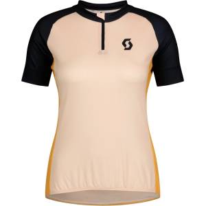 Scott Дамска фланелка с къс ръкав за колоездене Scott Women's Jersey Endurance 20 S/S Cycling jersey - Sugar Pink / Dark Blue - размер XS (156-2311-0311)