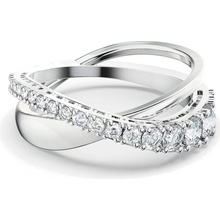 Swarovski Trblietavý dvojitý prsteň TWIST 5572716