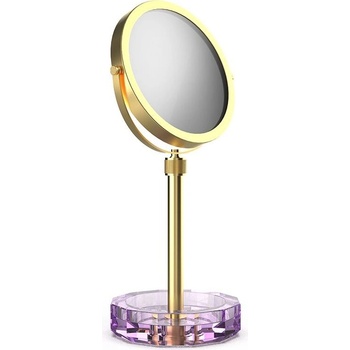 Decor Walther Козметично огледалце Kristall с лилава основа златно мат (0941980)