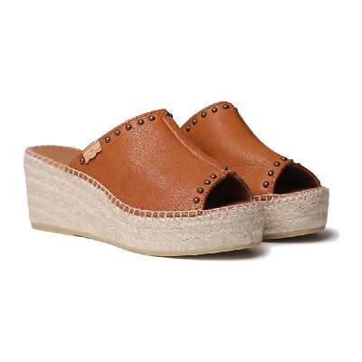 Сандали на платформа Toni pons Modena esparto wedge sandals - Brown (Leather)
