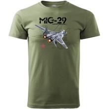 Tričko Striker s potlačou MIG-29 olivové